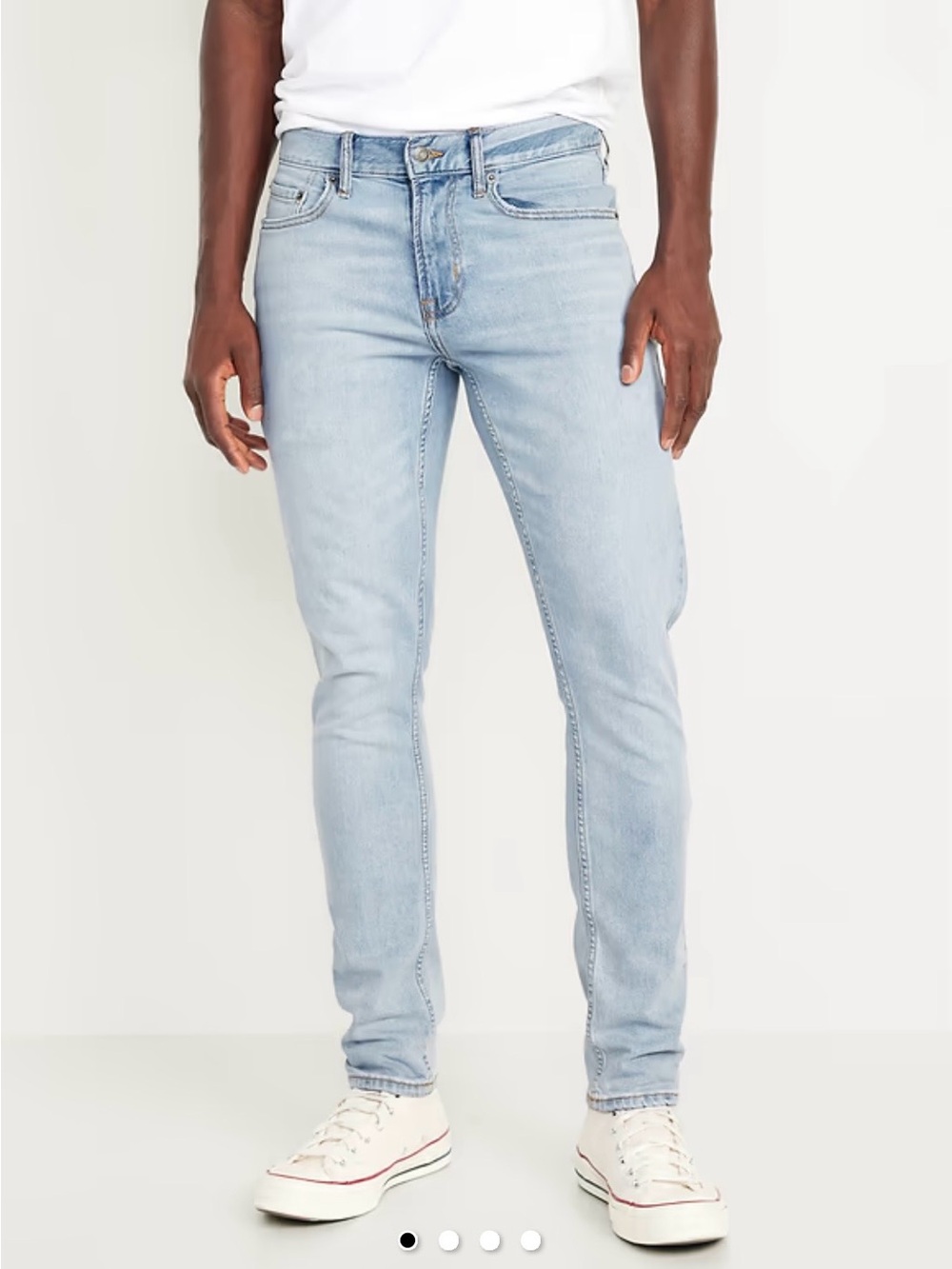 Old Navy Skinny Built in Flex Blue Denim Jeans Super Light Wash Slim Men 32x30